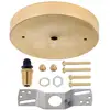 Brass Ceiling Canopy Kit with Metal Cord Grip Bushing Unfinished Brass