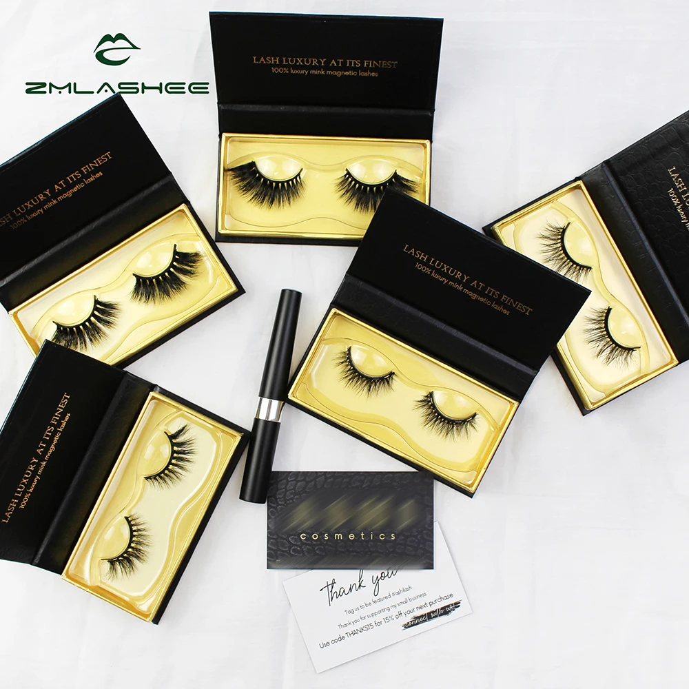 

High Quality Magnet Lashes Come With Magnetic Lash Glue And Customized Lashes Case