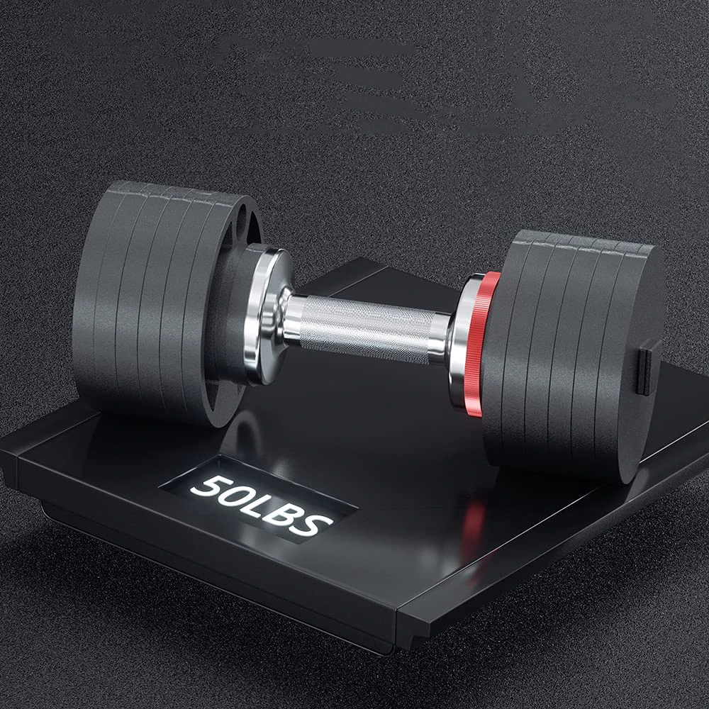 

Adjustable Dumbbell Set 50 Lbs Weight Plates for Strength Training 28lbs 50Lbs 80Lbs Fitness Equipment Dumbbells