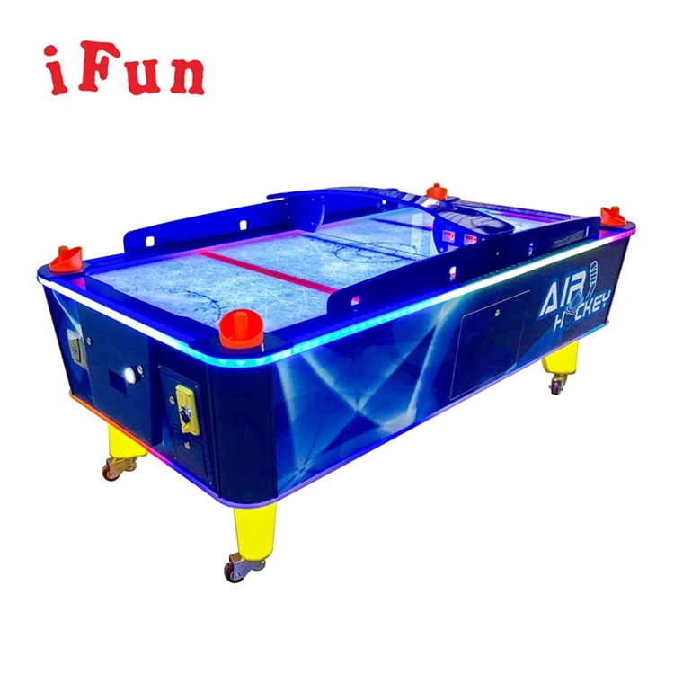 Blue air hockey
