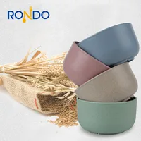 

Hot selling ECO-friendly Biodegradable Wheat Straw Food rice plastic bowl Set