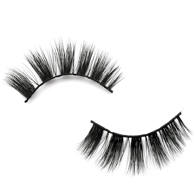 

Wholesale custom lash packaging box full strip wispy mink eyelashes natural real mink 3d bottom lashes vendor, Natural black