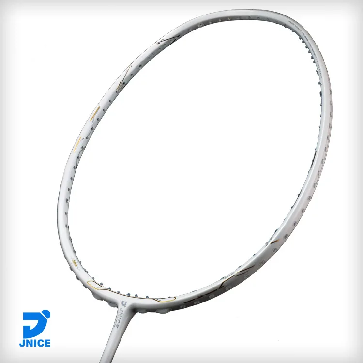 

Light weight carbon fiber badminton rackets, White