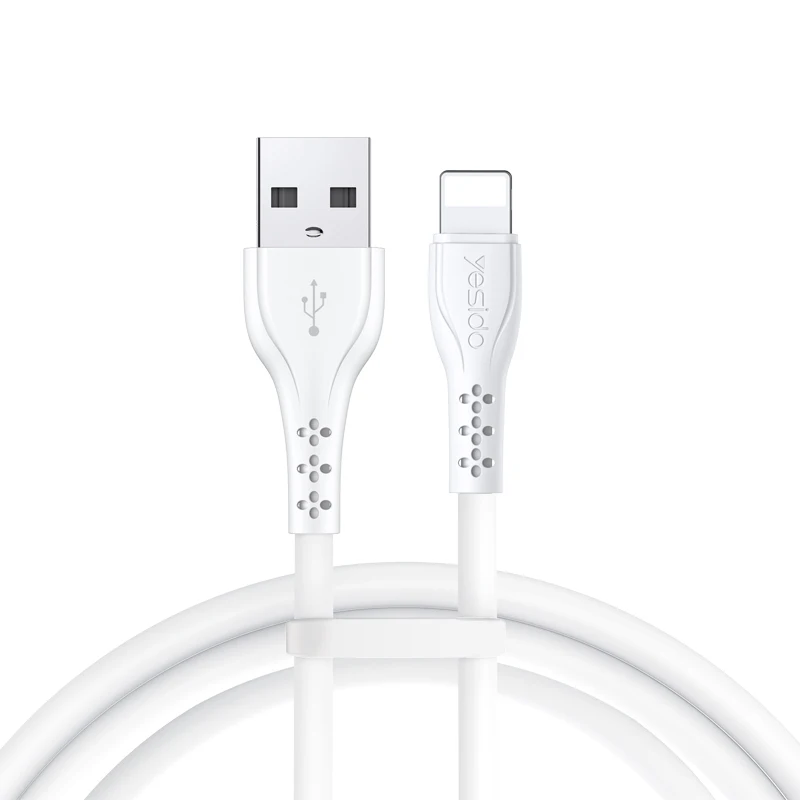 

Yesido Oem Logo Fast Pvc 1M 2M Data Para 2.4A Charging Cable Usb To Lighting Charger Cord Cable For Apple Iphone 12 Lighting