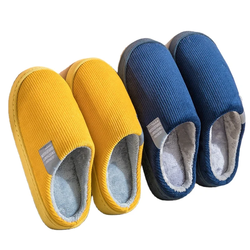 

High Quality flannel Warm winter waterproof cotton slippers for couples, non-slip cotton shoes for ladies and men sandals