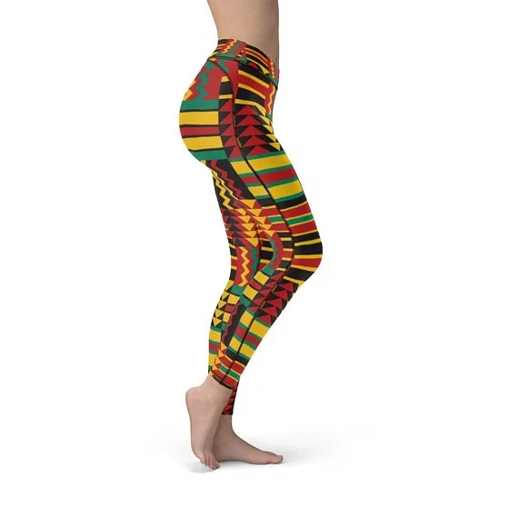 

Africa Athleisure or African Print Leggings Culturally inspired Gym Wear