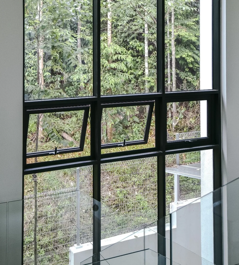 high quality aluminium casement window top hung window made in