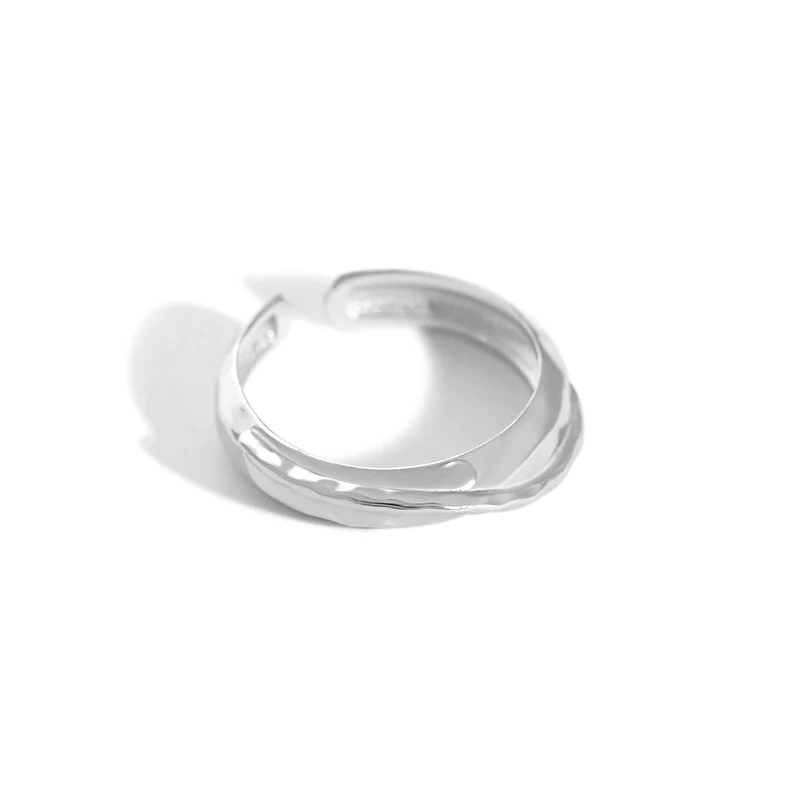 

H-R869 2021 New Arrival Xiaozhong Design Light Sensitive Surface S925 Pure Silver Female Open Silver Ring