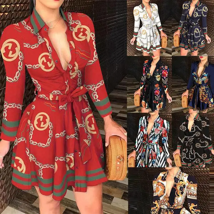 

Summer Ladies Dress New Style Women Bodycon Clothes Hot Sale Sexy Printed Dresses