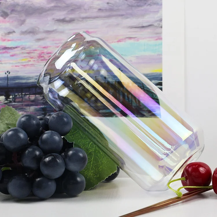 

2021 new design Can beer mug clear and rain-bow beer glass mug beer glass, Customized color