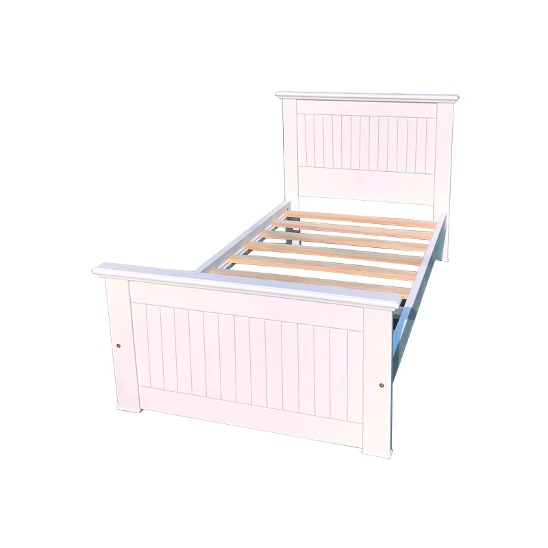 childrens white wooden bed