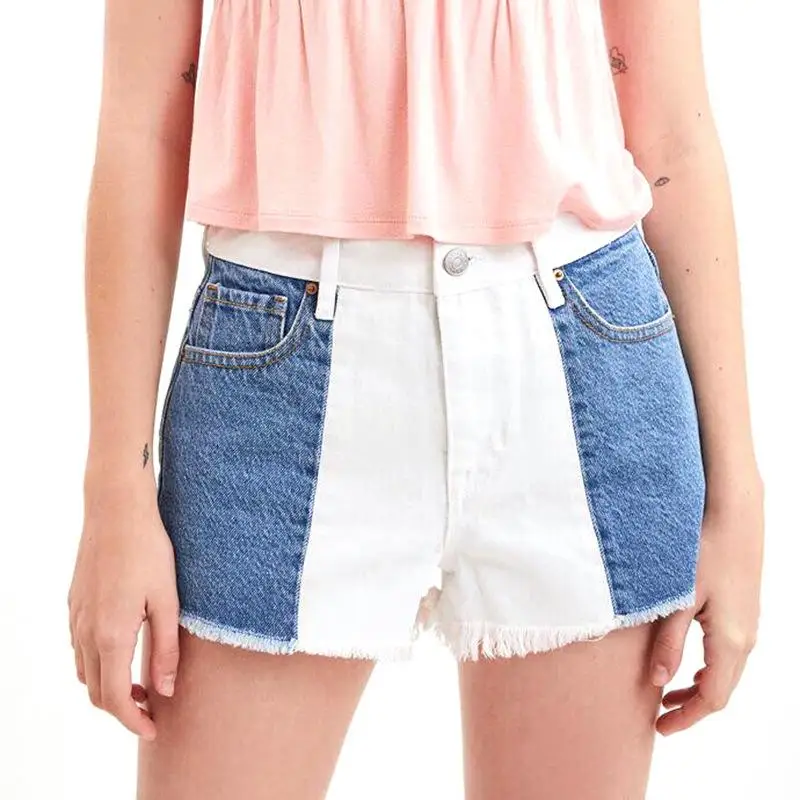 

2021 Summer Womens Clothing Fitting Shorts &colorful Patched Jeans Shorts For Girls