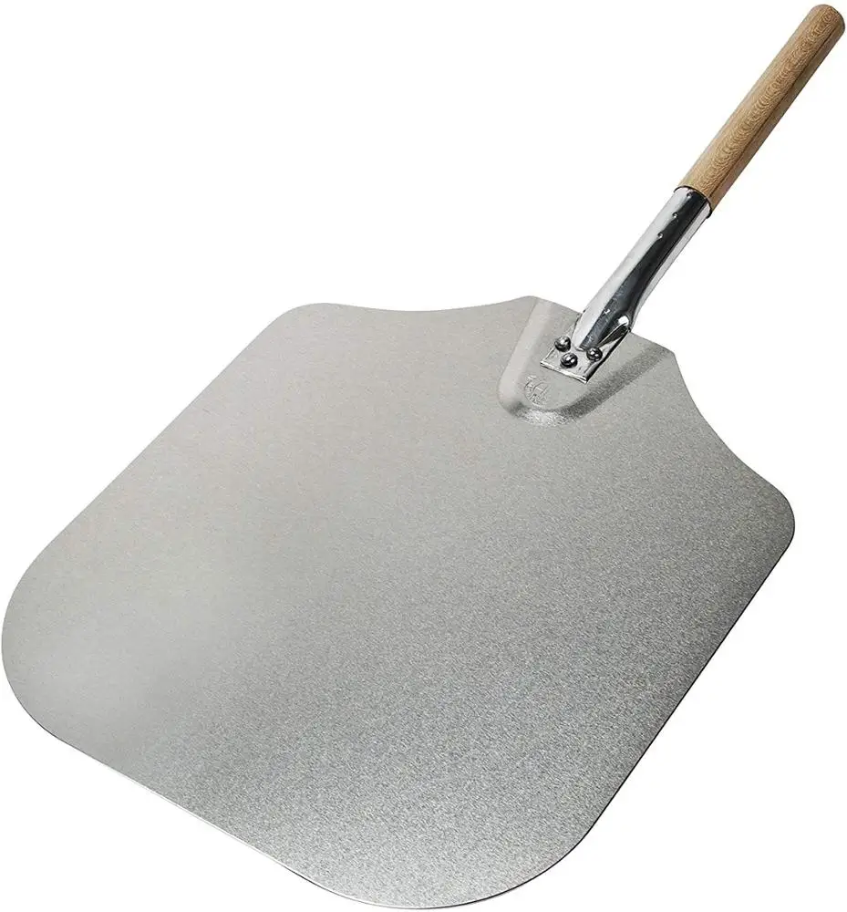 

66cm Aluminium Wooden Handle Pizza Peel Bakers Paddle Shovel Kitchen Tools