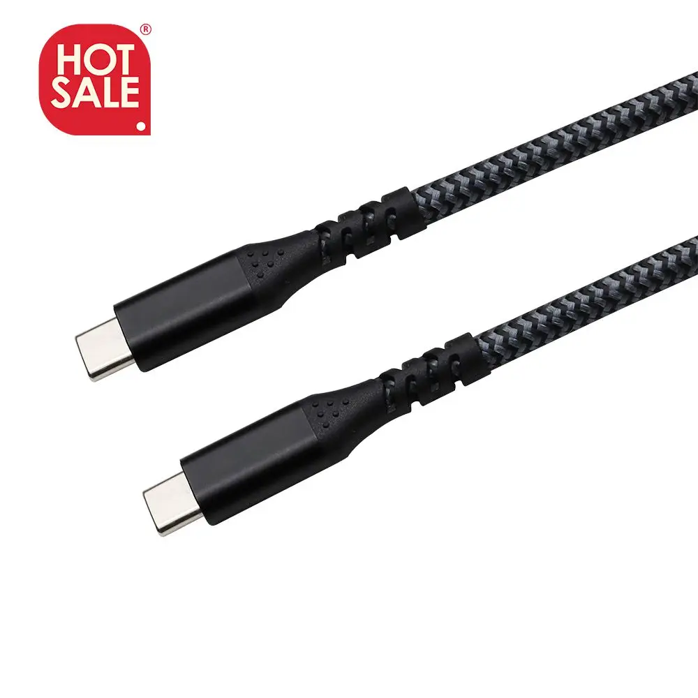 

3.1 Nylon Braided Data Cable 1M USB Type C USB Cable For Android Mobile, Black/grey