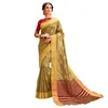 Desirable Beige Colour Function Wear Saree