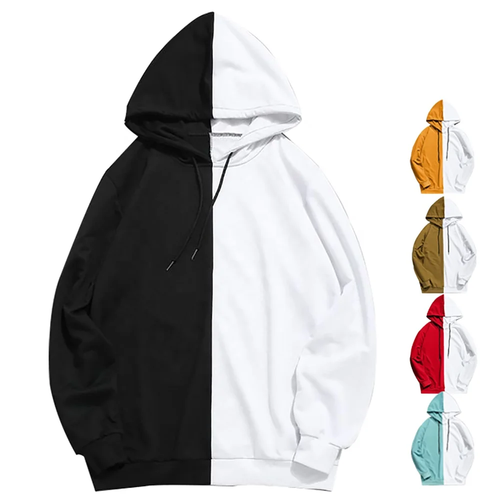 High Quality Two Color Split Pullover Hoodies,Custom Men's Hoodies ...