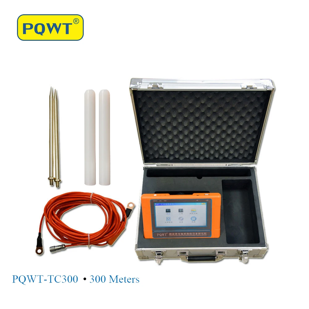 

PQWT-TC300 Full Automatic Underground Water Finder with Touch Screen 300m borehole drilling machine water, Orange