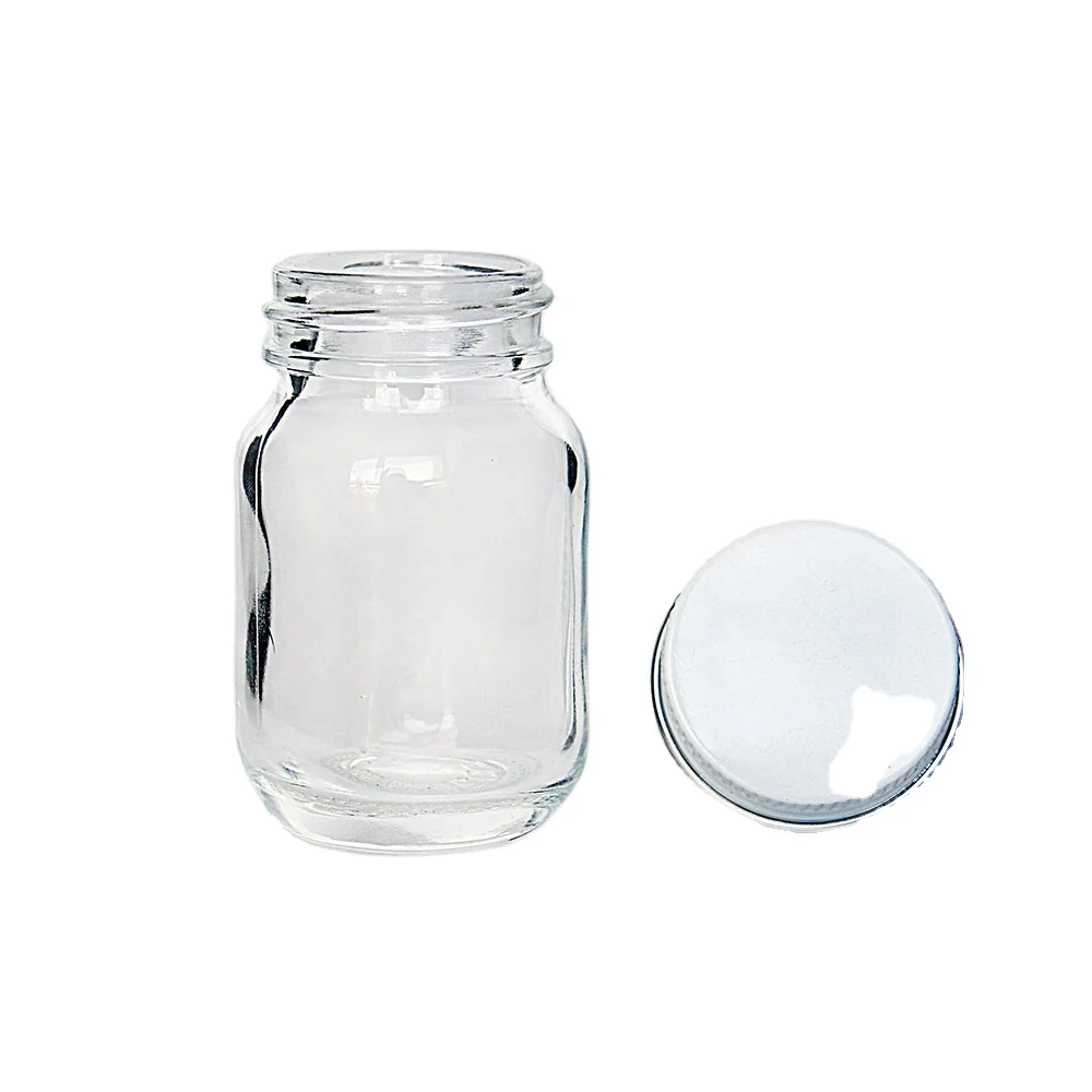 

60ml Food Storage Containers Glass Salt & Pepper Shaker Seasoning Condiment Holders With Flip Top Cap, Clear,transparent