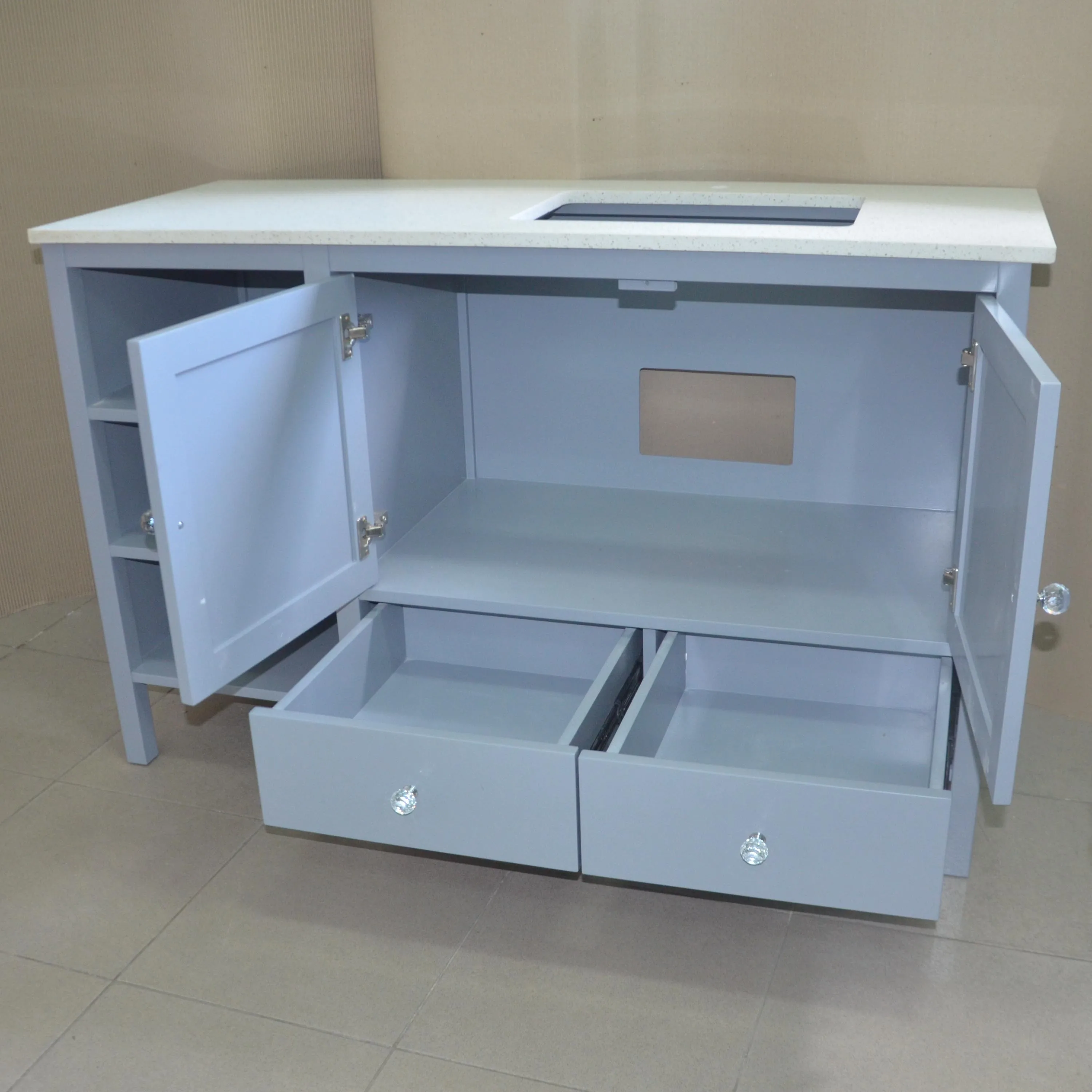 
Wooden Vanity bathroom include quartz 