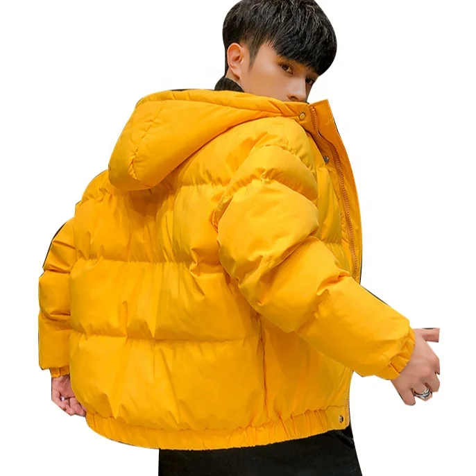 

2021Winter Men Hooded Cotton Padded Puffer Jacket Wholesale Plus Size Men Windproof Fashion Bubble Jacket