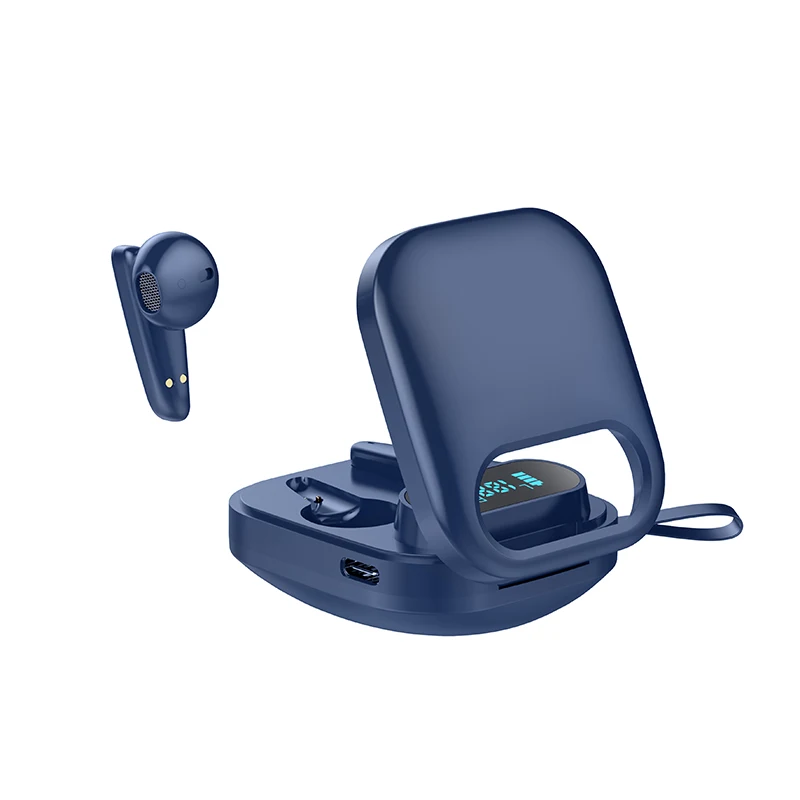 

WirelessPopular Earbuds in-Ear BT Headphones Earhooks Headset Noise Cancelling TWS Earphone with Type C Charging Case