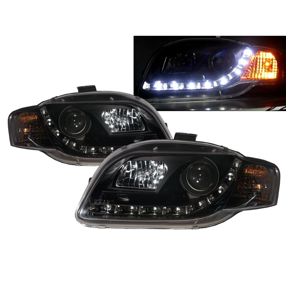 

A4/S4/RS4 B7 8E/8H MK3 05-09 Projector LED R8Look Headlight BK V2 for AUDI LHD