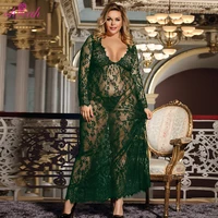 

Wholesale fast delivery romantic sheer long sexy lace nightgown for woman