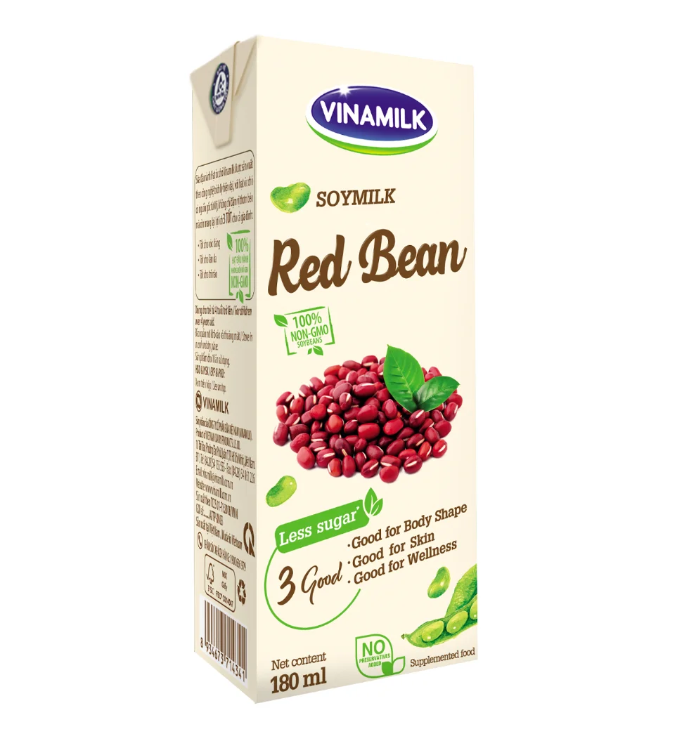 
Soy Milk   Vinamilk   Red Bean Flavor   Box 180ml 
