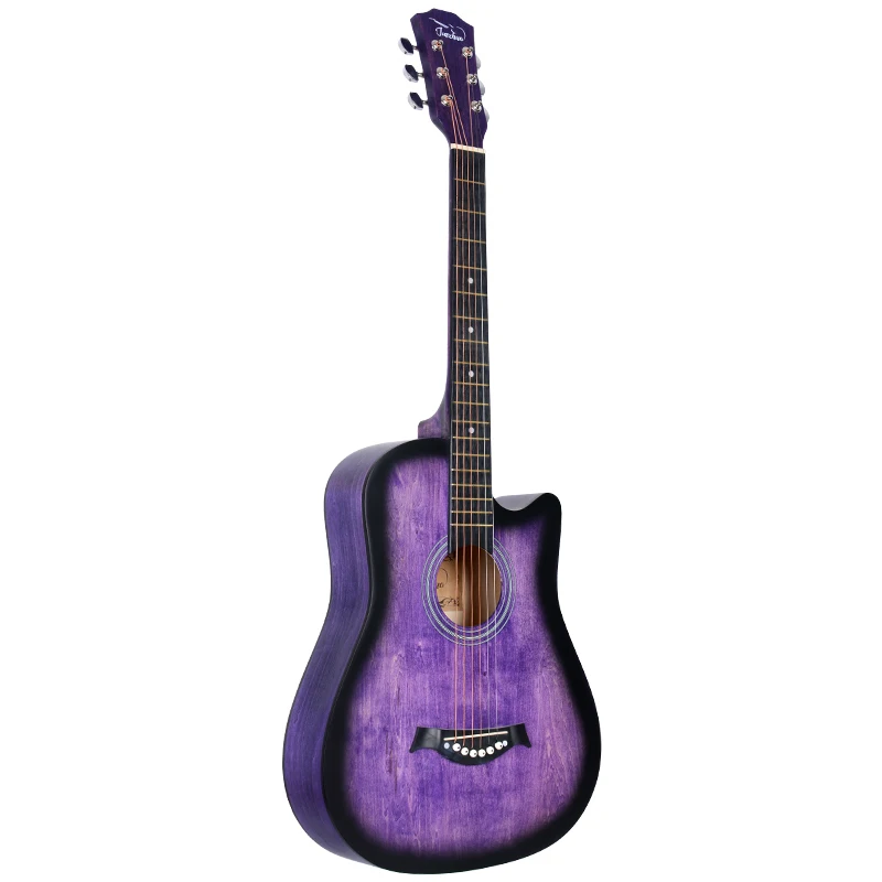 

Ready to ship wholesale cheap price purple guitar acoustic, Blue/bk/grey/purple/bls/3ts/rds/bwn