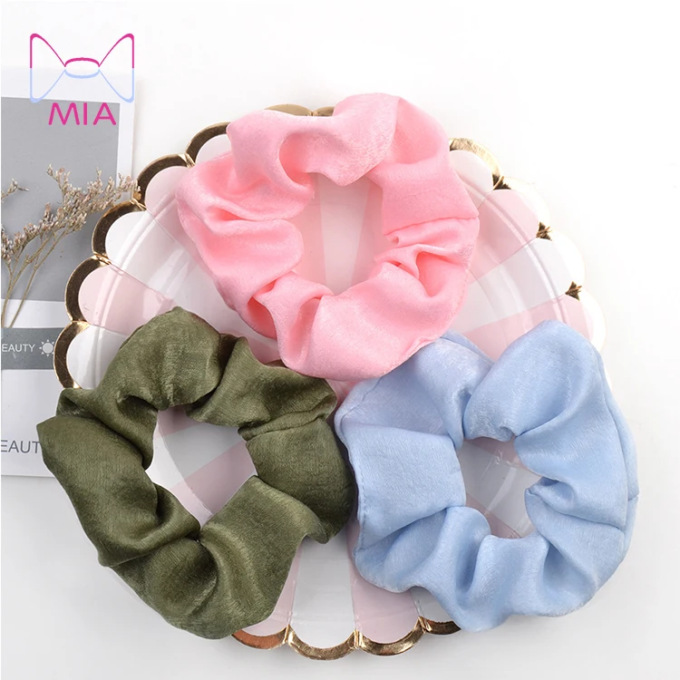 

Mia Free Shipping girls satin chiffon hairband scrunchie ladies hair accessories 117, Picture shows
