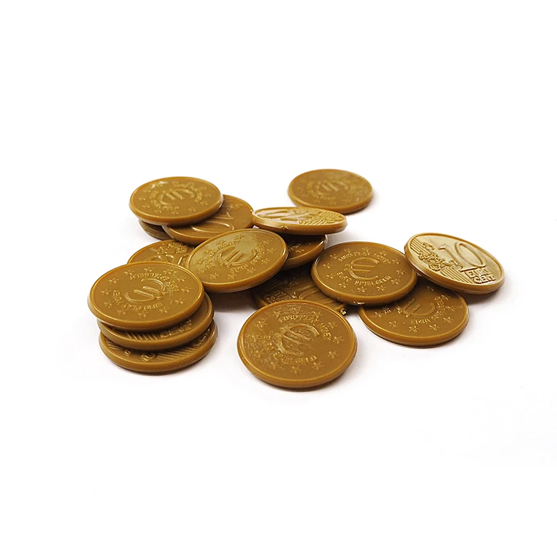 gd-1000 pcs 欧元硬币 10 美分塑料金币教学习教育学龄前玩具