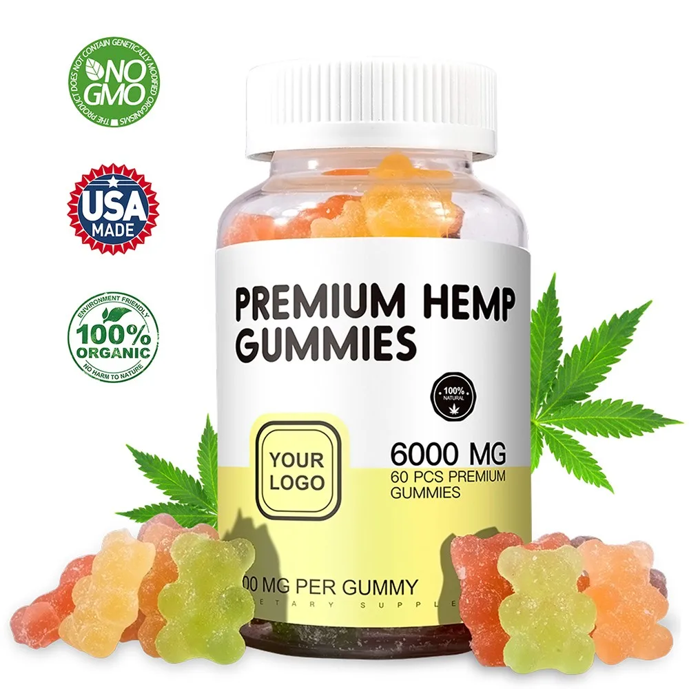 Vegan Hemp Gummies All Natural Hemp Oil Vitamin Gummies Bears (60 Count ...