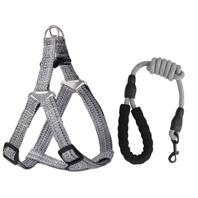 

Best 1688 sourcing agent Nylon Dog Harness Small And Medium-Sized Dog Chest Harness Leash Chest Back Set Dog Harness