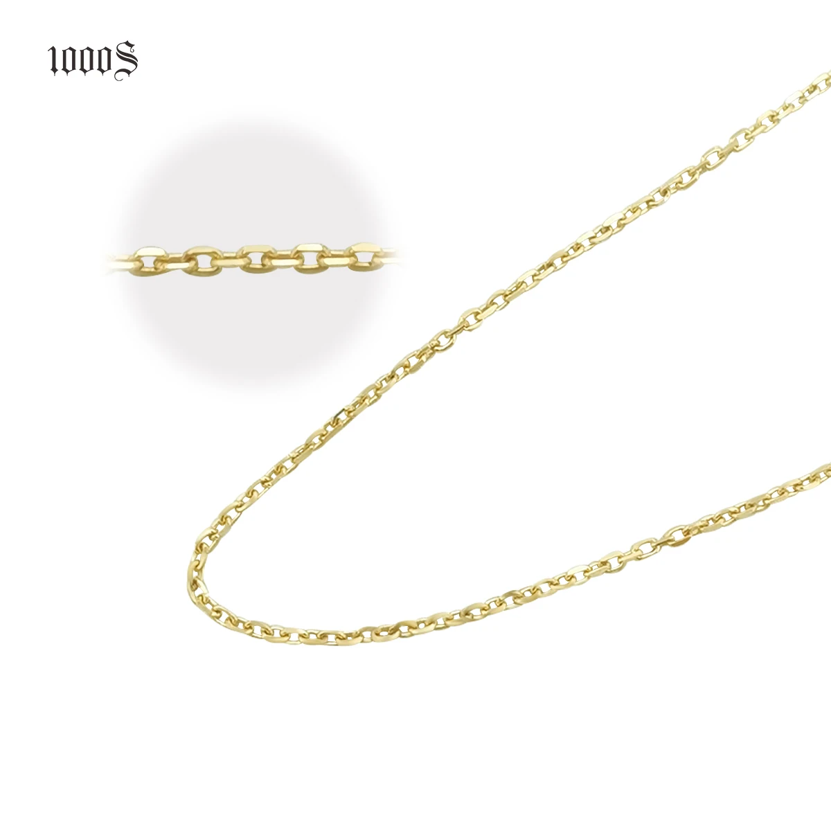 

Trendy 9K 14k18k Gold Cable Cross Chain Plain Necklace Jewelry 1000s jewelry