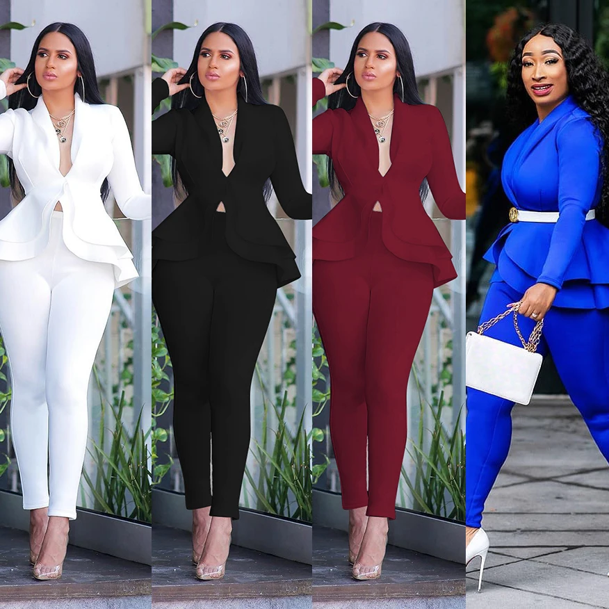 

2019 customized sexy womens fashion stylish clothing two piece sets