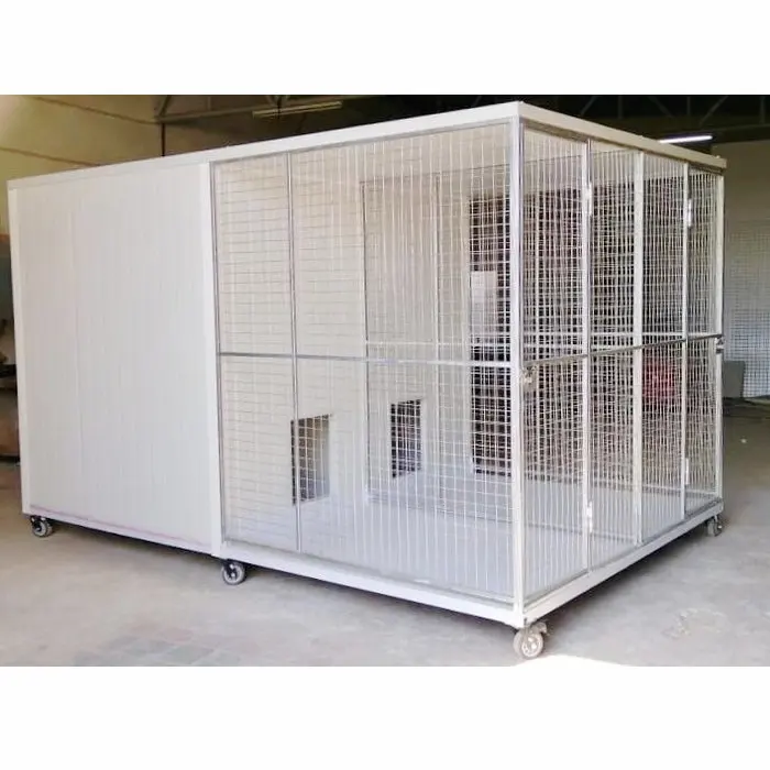 

Air-conditioned insulated dog kennel cage in hot weather, Hot dipped galvanized