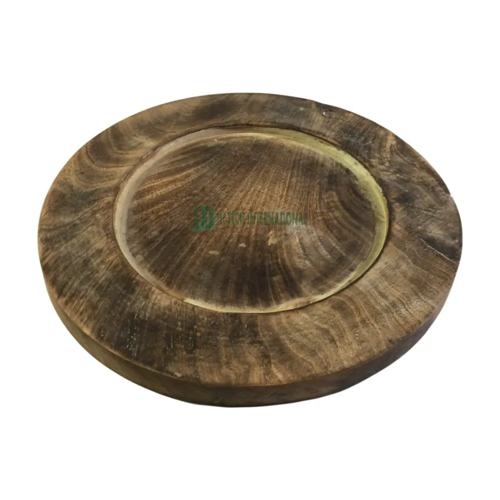 Charger Plates Wooden Mango Wood Antique Under Plate Dishes