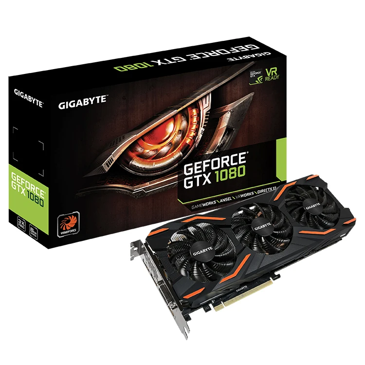 

GIGABYTE NVIDIA GeForce GTX 1080 D5X 8G Used Graphics Card with High Speed Memory