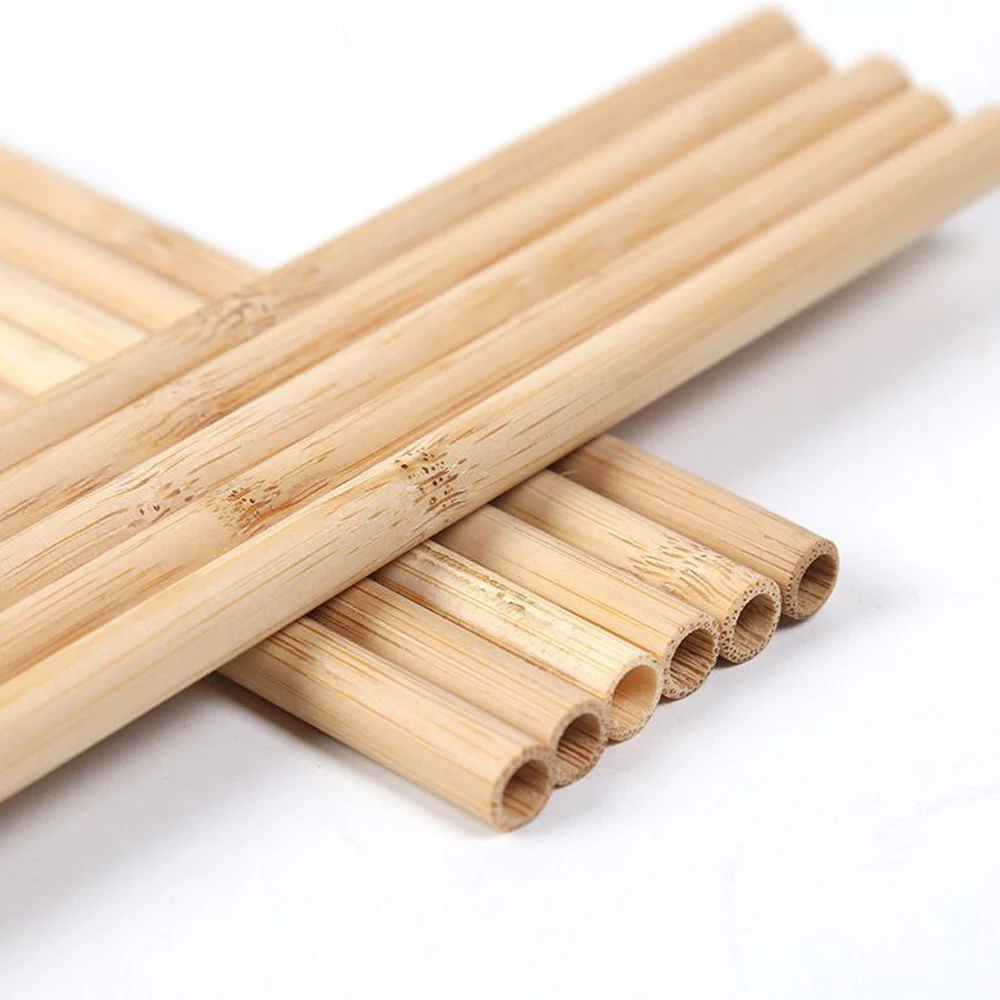 

factory wholesale reusable bamboo straw eco straw, Natural bamboo color, carbonization color