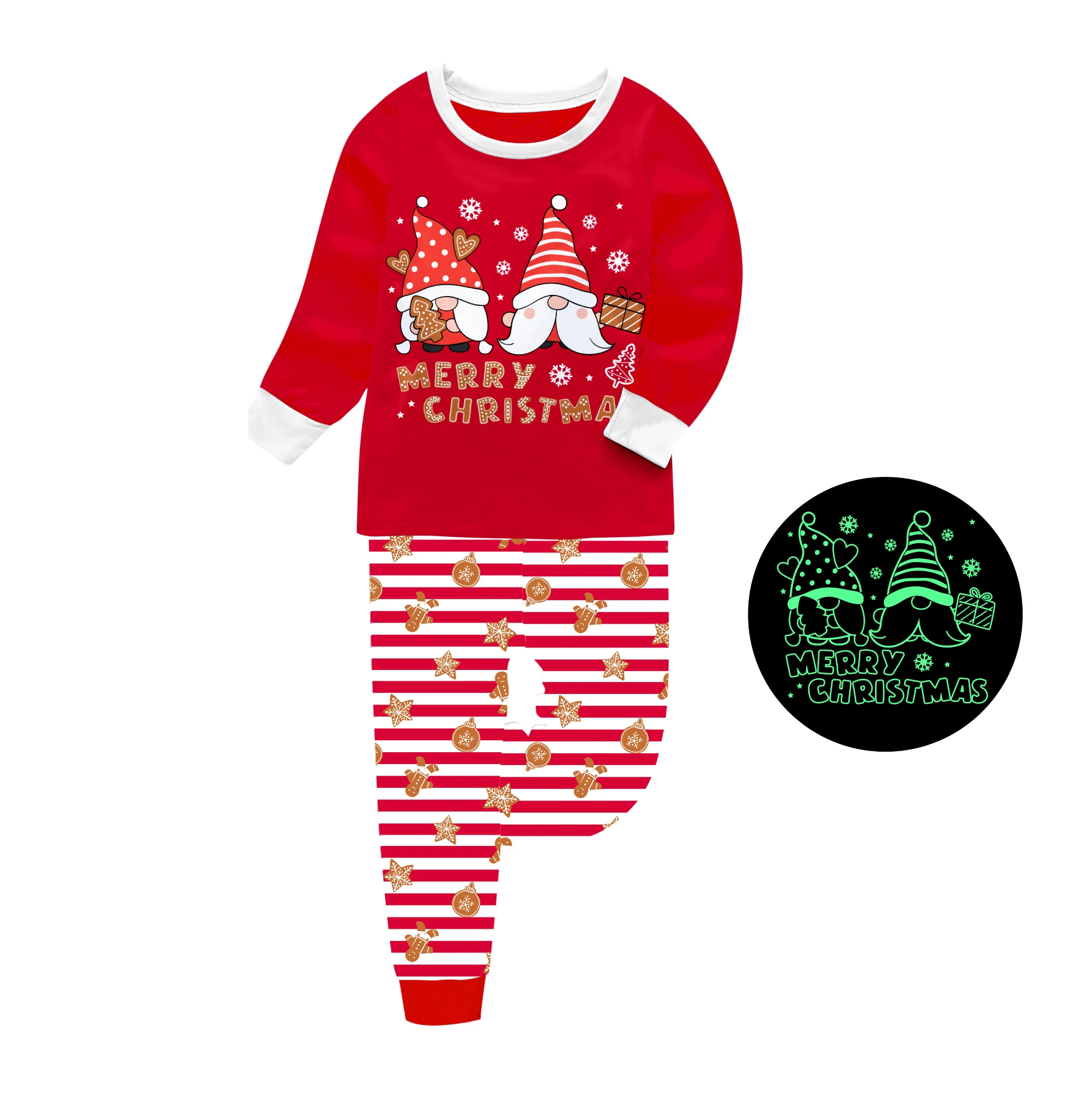 

girl boy glow in the dark sleepwear pjs room pijamas kids pyjamas nightwear kids christmas pajamas