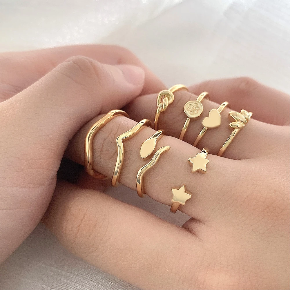 

Minimalist jewelry anillos 18K Gold Plated ring jewelry women