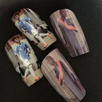 

sublimation customized LOGO High quality New arrival PC material soccer shin guards leg protector with S M L Size