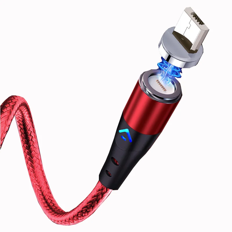 

Amazon Top Selling 3A Braided Magnetic Fast Charging USB data Cable, Red,black,silver,blue