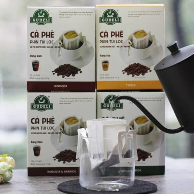 
Vietnamese Coffee - Ground Coffee with Drip Filter Sachet Bag 