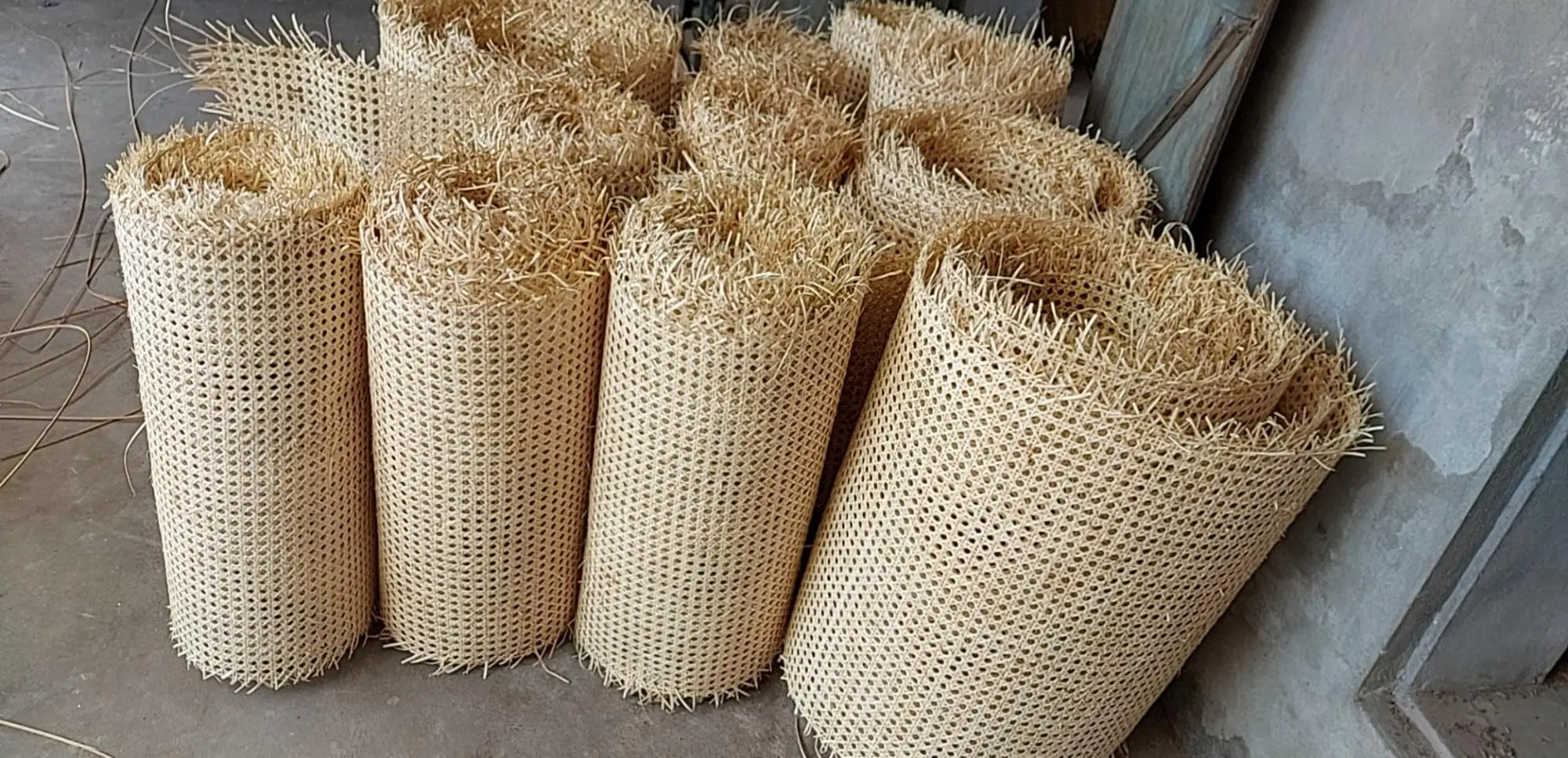 natural square cane webbing-weave rattan cane-vietnam