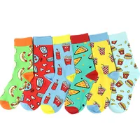 

Factory combed cotton cartoon series stylish color unisex personality funny happy dress socks