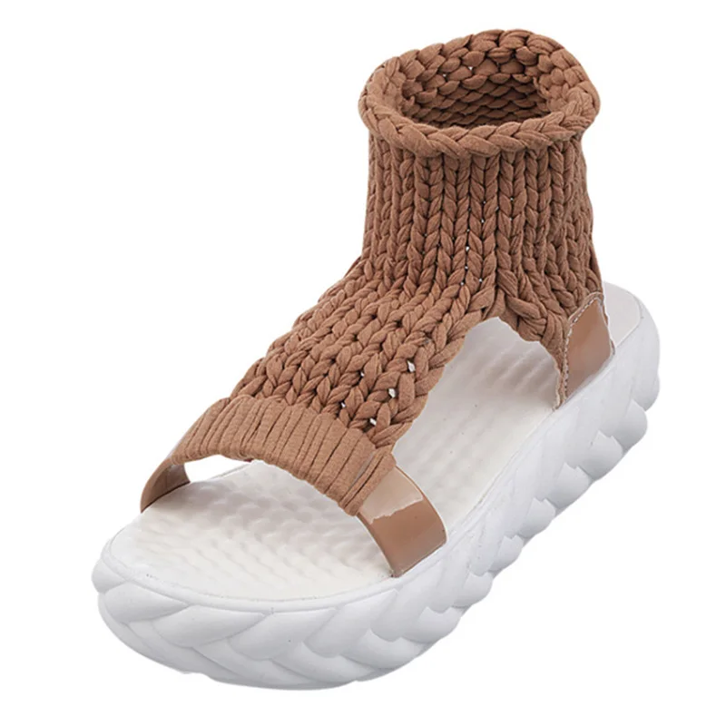 

2020 plus size women's shoes wool sandals summer new platform shoes