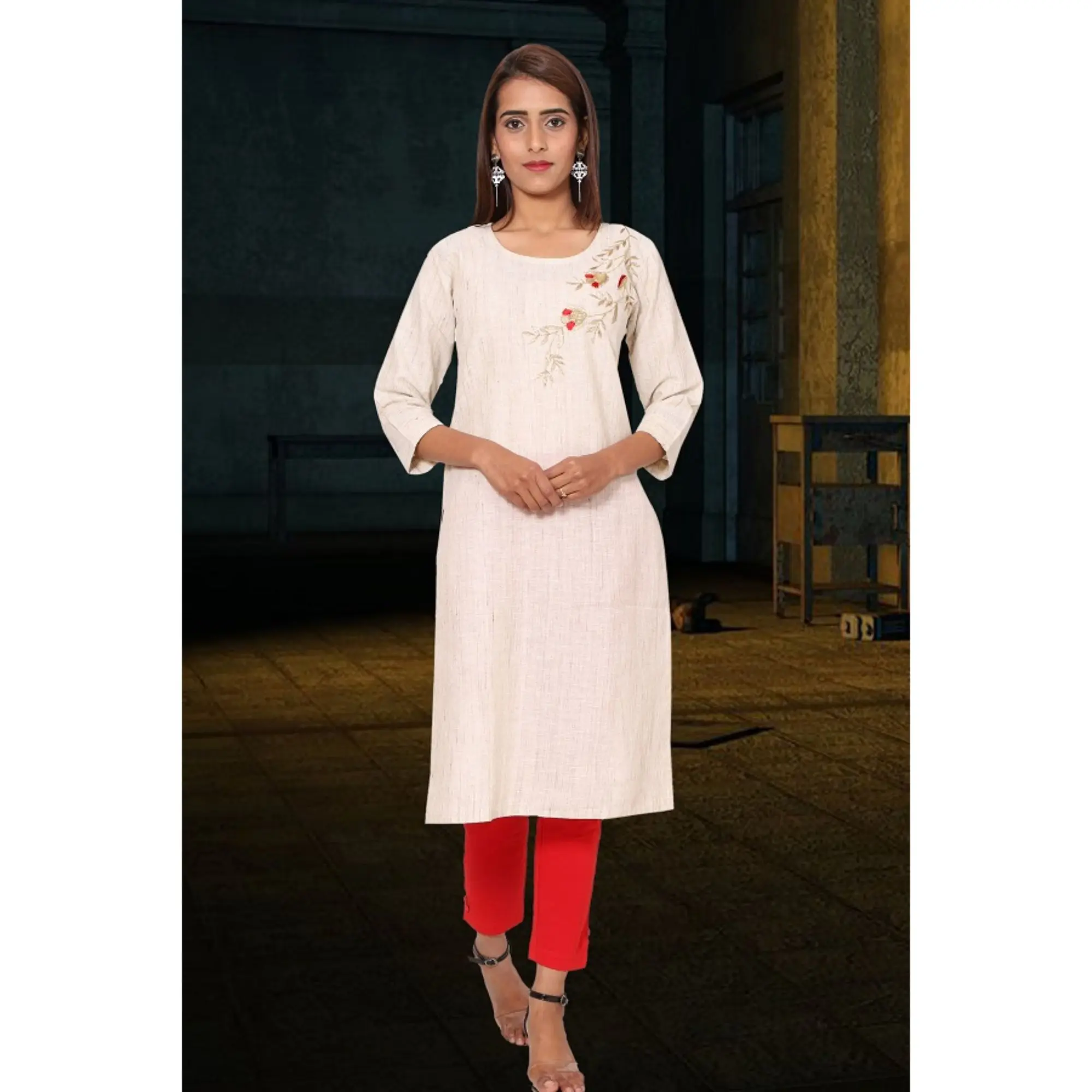 embroidery kurtis collection