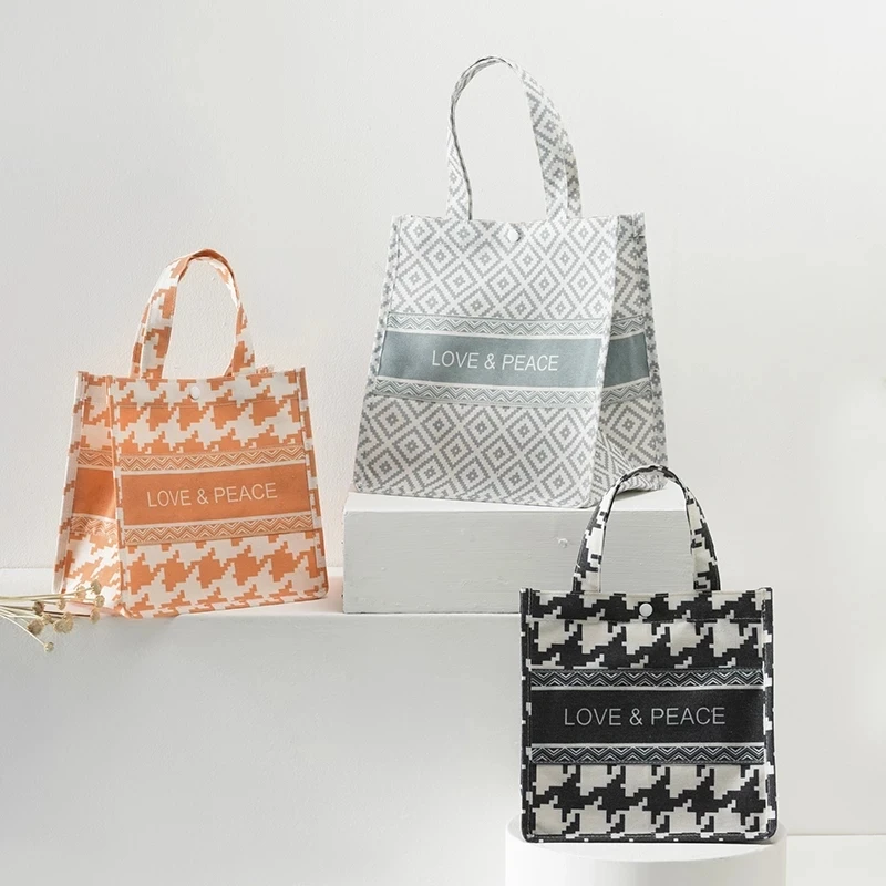 

Custom Reusable Lunch Tote Bags Eco Friendly with 2021 Fashion Handbag for Women, Can custom
