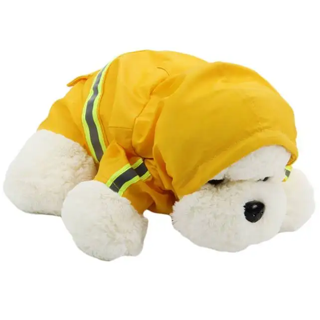 

2021 Hot Selling Water Resistant Dog Use Solid Color Waterproof Pet Rain Clothes, Yellow